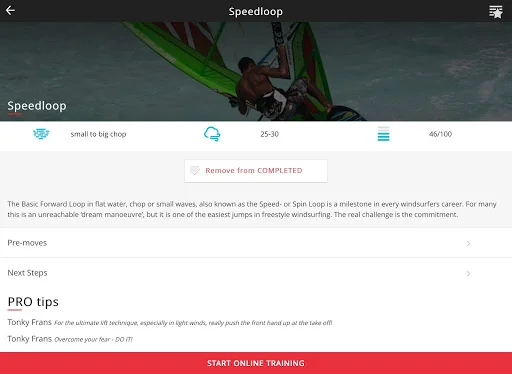 Tricktionary ডাউনলোড করুন – উইন্ডসার্ফিং শেখার সেরা অ্যাপ - Screenshot 13
