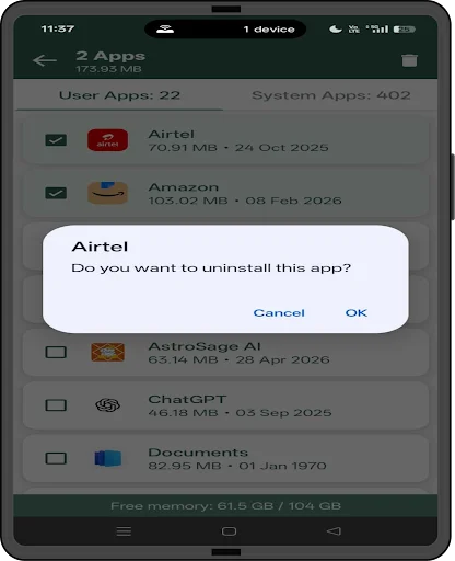 Uninstall Apps – App Remover ডাউনলোড করুন – দ্রুত অ্যাপ আনইনস্টল - Screenshot 15