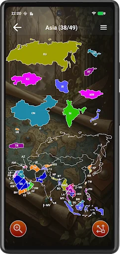 Asia Map Puzzle ডাউনলোড করুন – এশিয়ার দেশগুলোর মজার ম্যাপ পাজল - Screenshot 1