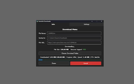 FlameGet Integration ডাউনলোড করুন – দ্রুত ফাইল ডাউনলোডের সেরা টুল - Screenshot 5