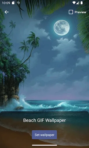 Beach GIF Wallpaper ডাউনলোড করুন – সমুদ্রের ঢেউয়ের লাইভ ওয়ালপেপার - Screenshot 5
