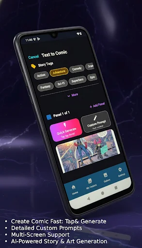 ComiForge ডাউনলোড করুন – টেক্সট থেকে কমিক আর্ট তৈরি করুন - Screenshot 2