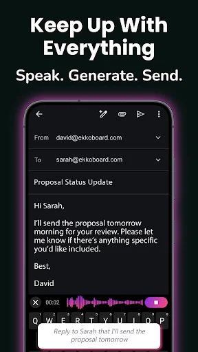 EkkoBoard AI Voice Keyboard ডাউনলোড করুন – দ্রুত ভয়েস টাইপিং - Screenshot 1