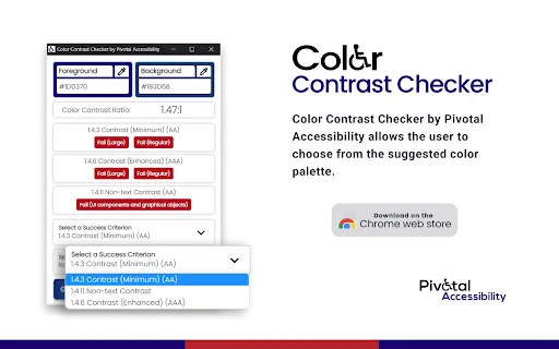 Color Contrast Checker ডাউনলোড করুন – সেরা অ্যাক্সেসিবিলিটি টুল - Screenshot 2