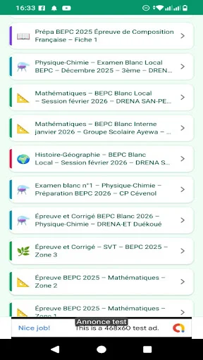 Epreuves BEPC Côte d’Ivoire ডাউনলোড করুন – পরীক্ষার প্রস্তুতি - Screenshot 4