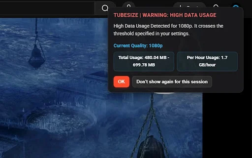 TubeSize ডাউনলোড করুন – YouTube এবং Twitch ভিডিও ডেটা ব্যবহার দেখুন - Screenshot 3