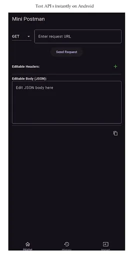 Postman Mini ডাউনলোড করুন – সেরা API টেস্টিং টুল ফ্রি ডাউনলোড - Screenshot 1
