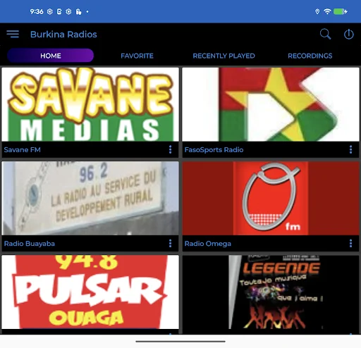 Burkina Radios + Recorder ডাউনলোড করুন – লাইভ রেডিও ও রেকর্ডিং - Screenshot 17