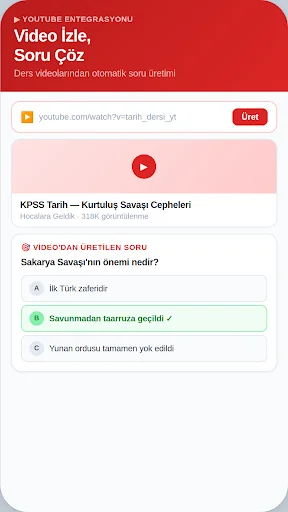 GÜNEŞ AI ডাউনলোড করুন – YKS এবং KPSS পরীক্ষার প্রস্তুতির জন্য সেরা অ্যাপ - Screenshot 3