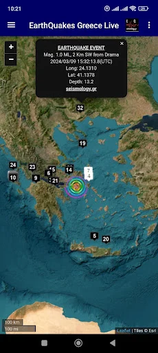 EarthQuakes Greece অ্যাপ ডাউনলোড করুন – রিয়েল-টাইম সিসমিক অ্যালার্ট - Screenshot 15