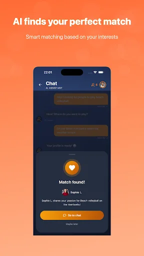 Reach AI ডাউনলোড করুন – কৃত্রিম বুদ্ধিমত্তার সাহায্যে সঠিক সম্পর্ক খুঁজুন - Screenshot 2