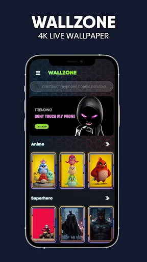 WallZone 4K লাইভ ওয়ালপেপার ডাউনলোড করুন – সেরা অ্যানিমে ও হিরো ওয়ালপেপার - Screenshot 2
