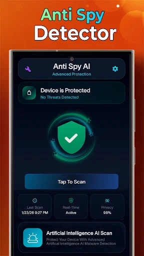 Anti Spy Detector ডাউনলোড করুন – সেরা হ্যাকার সুরক্ষা ও অ্যান্টি-স্পাইওয়্যার - Screenshot 1