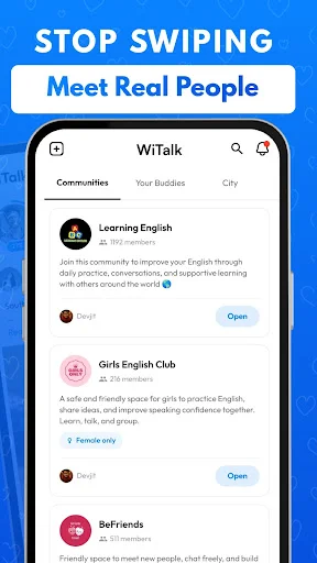 WiTalk – Make Friends Latest – নতুন বন্ধু তৈরির সেরা অ্যাপ - Screenshot 1