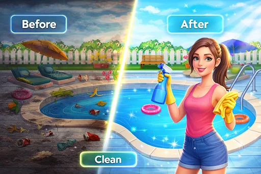 House Cleaning: Girl Cleanup ডাউনলোড করুন – সেরা ঘর পরিষ্কারের গেম - Screenshot 2