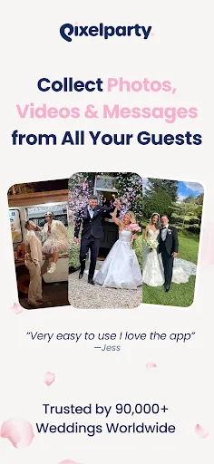 PixelParty: QR Wedding Photos ডাউনলোড করুন – সেরা ওয়েডিং ফটো শেয়ারিং অ্যাপ - Screenshot 1