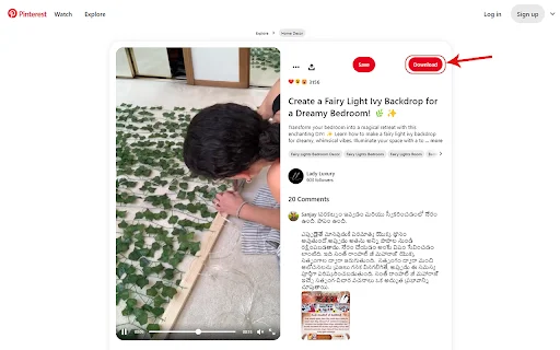 Pinterest Video Downloader: HD ভিডিও ও GIF ডাউনলোড করুন - Screenshot 2