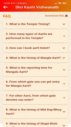 Shri Kashi Vishwanath Temple অ্যাপ ডাউনলোড করুন – আরতি বুকিং - Screenshot 5