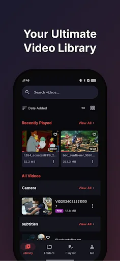 VidMax – প্রাইভেট ভিডিও প্লেয়ার ডাউনলোড করুন – সব ফরম্যাট সাপোর্ট - Screenshot 1