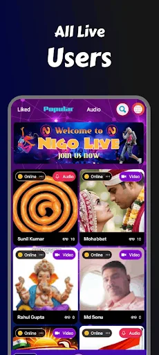 Nigolive – Live Stream ডাউনলোড করুন – সেরা লাইভ স্ট্রিমিং প্ল্যাটফর্ম - Screenshot 3