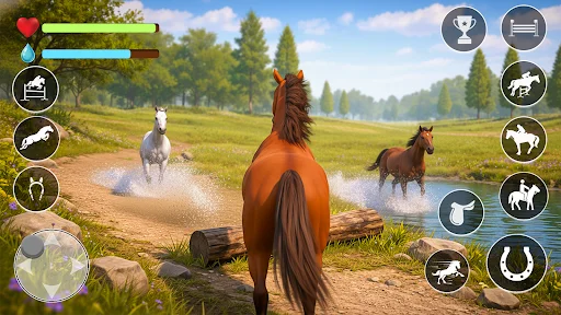 Horse Family Rider Animal Game ডাউনলোড করুন – সেরা ঘোড়া সিমুলেটর - Screenshot 1