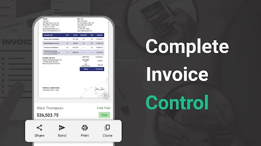 Invoice Maker ডাউনলোড করুন – দ্রুত এবং সহজ ইনভয়েস ও এস্টিমেট অ্যাপ - Screenshot 4