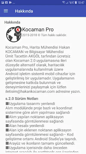 Kocaman Pro ডাউনলোড করুন – সেরা জিওডেটিক সার্ভে টুল - Screenshot 8