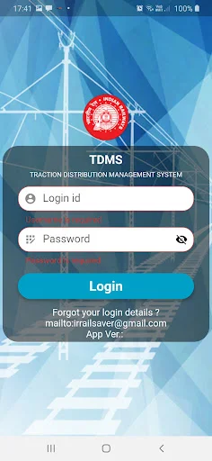 TDMS অ্যাপ ডাউনলোড করুন – ভারতীয় রেলওয়ের ট্র্যাকেশন ম্যানেজমেন্ট - Screenshot 1