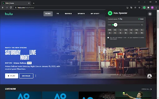 Hulu Speeder ডাউনলোড করুন – Hulu ভিডিও প্লেব্যাক গতি নিয়ন্ত্রণ করুন - Screenshot 1