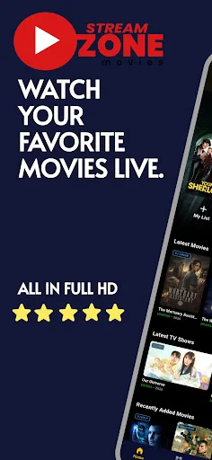 Stream Zone Lite ডাউনলোড করুন – লেটেস্ট মুভি ও টিভি শোর ফ্রি অ্যাপ - Screenshot 1