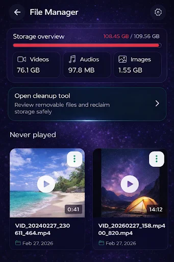 MPlayer ডাউনলোড করুন – HD ভিডিও, মিউজিক এবং স্ক্রিন রেকর্ডার - Screenshot 7