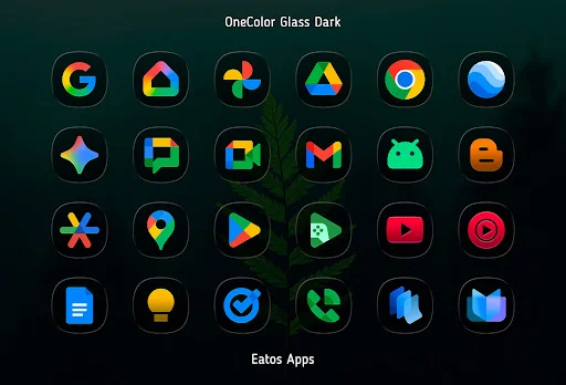 OneColor GlassDark – আইকন প্যাক ডাউনলোড করুন | সেরা গ্লাস ডার্ক থিম - Screenshot 2