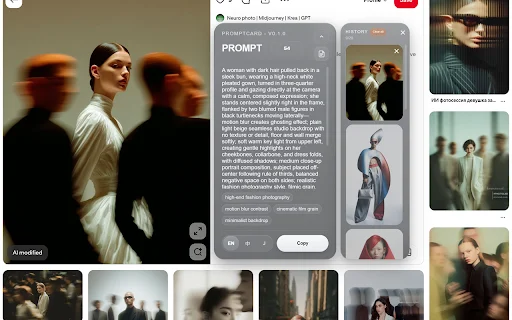 PromptCard – ইমেজ থেকে AI প্রম্পট তৈরি করুন সেরা টুল - Screenshot 2