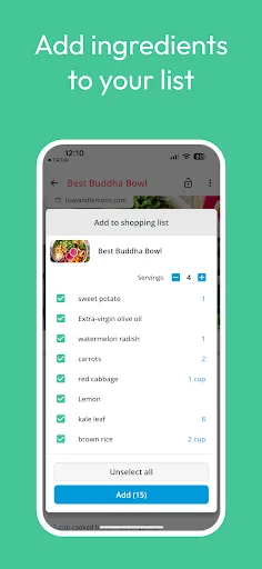 Stashcook ডাউনলোড করুন – সেরা রেসিপি ও মিল প্ল্যানার অ্যাপ - Screenshot 4