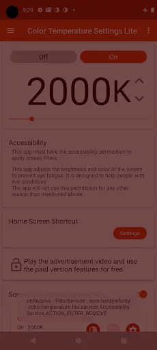 Color Temperature Setting Lite ডাউনলোড করুন – চোখের আরামের জন্য সেরা অ্যাপ - Screenshot 3