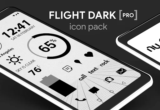 Flight Dark Pro আইকন প্যাক ডাউনলোড – সেরা মিনিমালিস্ট লুক - Screenshot 9