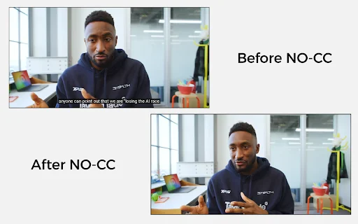 No CC: YouTube Captions & Subtitles স্থায়ীভাবে বন্ধ করুন - Screenshot 2