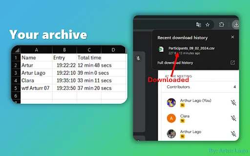 Meet Participants Attendance ডাউনলোড করুন – গুগল মিট ট্র্যাকার - Screenshot 5