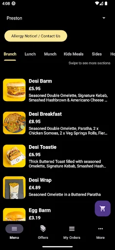 Munch Spot Preston অ্যাপ ডাউনলোড করুন – সেরা খাবারের অভিজ্ঞতা - Screenshot 1
