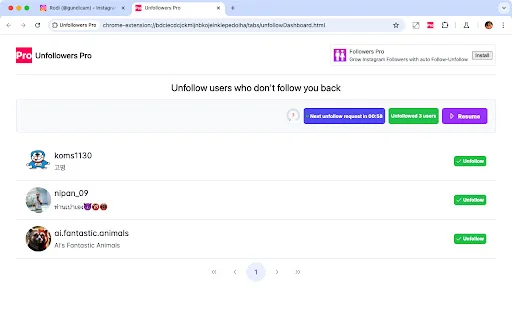 IG Unfollowers Pro ডাউনলোড করুন – ইনস্টাগ্রাম আনফলো টুল - Screenshot 3