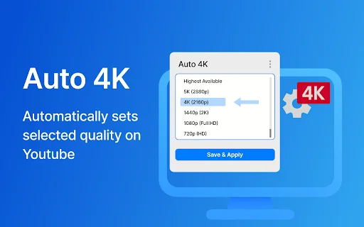 Auto 4K ডাউনলোড করুন – YouTube ভিডিও কোয়ালিটি অটোমেটিক সেট করুন - Screenshot 1