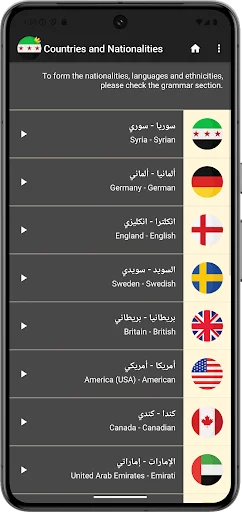 Learn Syrian Arabic ডাউনলোড করুন – সেরা সিরিয়ান আরবী শেখার অ্যাপ - Screenshot 3