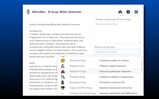 Free AI Essay Generator ডাউনলোড করুন – সেরা এআই এসে রাইটার - Screenshot 2
