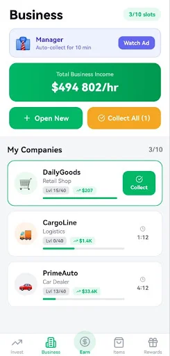 Money Tycoon Profit Tap ডাউনলোড করুন – দ্রুত অর্থ উপার্জনের গেম - Screenshot 3
