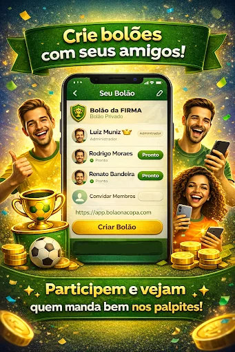 Bolão na Copa ডাউনলোড করুন – বন্ধুদের সাথে সেরা স্পোর্টস বেটিং পুল - Screenshot 2