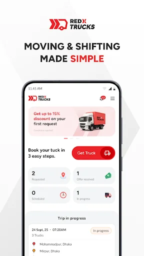 REDX Trucks ডাউনলোড করুন – বাসা ও অফিসের জন্য দ্রুত ট্রাক বুকিং - Screenshot 1