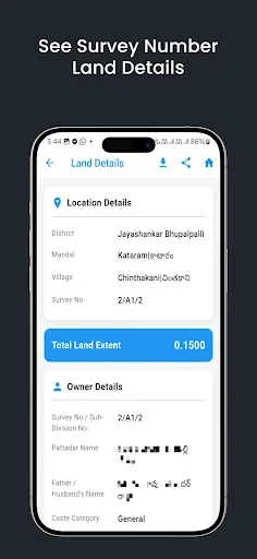 Landsnap ডাউনলোড করুন – অন্ধ্রপ্রদেশ, তেলেঙ্গানা ও এমপি জমির তথ্য - Screenshot 2