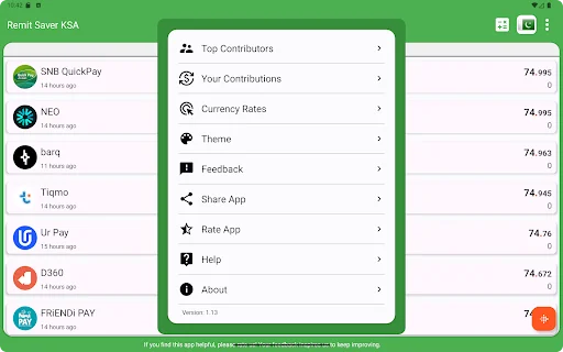Remit Saver KSA ডাউনলোড করুন – সেরা রেমিট্যান্স রেট খুঁজুন - Screenshot 11