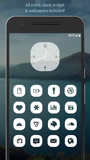 Pasty – White Icon Pack ডাউনলোড করুন – সেরা মিনিমালিস্ট আইকন - Screenshot 1