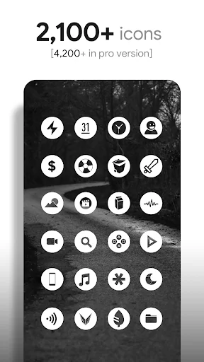 Light Void – Flat White Icons ডাউনলোড করুন – সেরা মিনিমালিস্ট আইকন প্যাক - Screenshot 2